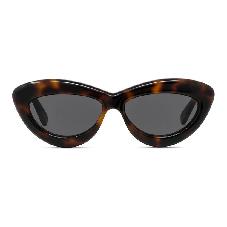 Okulary przeciwsłoneczne w kształcie kocich oczu w ciemnym havana Loewe