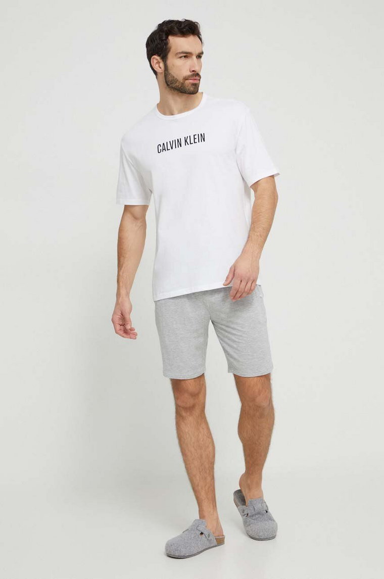 Calvin Klein Underwear t-shirt bawełniany lounge kolor biały z nadrukiem