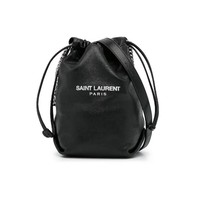 Pre-owned Leather shoppers Saint Laurent Vintage