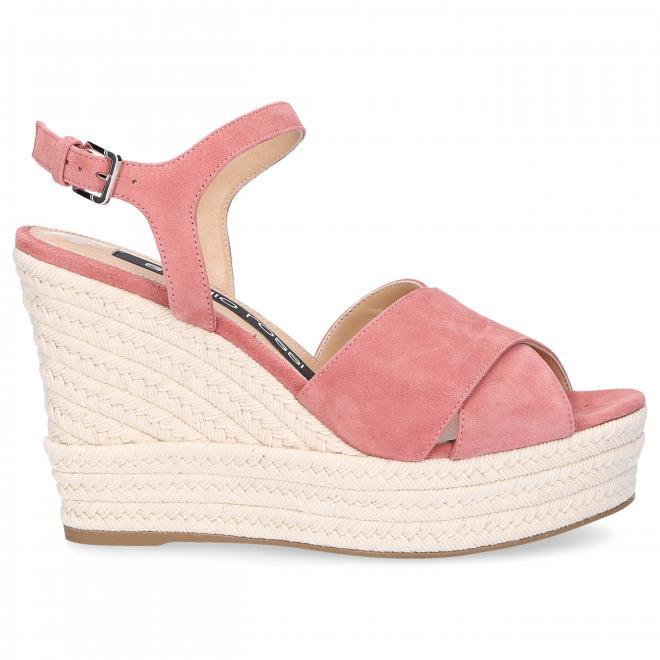 Sergio Rossi Espadrilles SR1 ESPADRILLE  zamsz blady róż