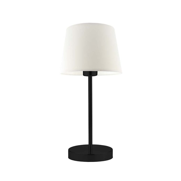 Lampka nocna LYSNE Siena, 60 W, E27, biała/czarna, 41,5x19,5 cm