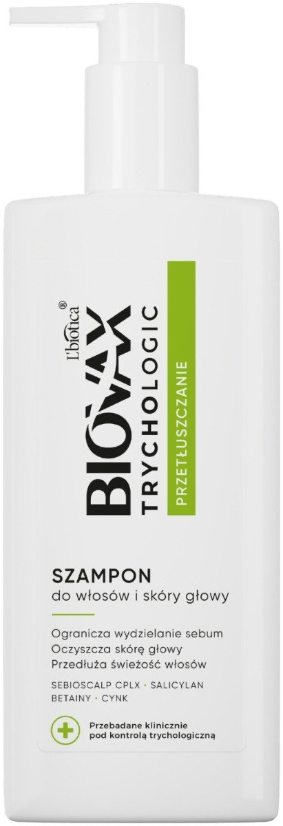 Biovax Trychologic Przetłuszczanie Szampon do włosów i skóry głowy 200 ml