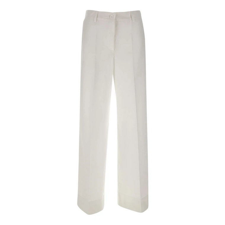 Białe bawełniane spodnie dla kobiet P.a.r.o.s.h.