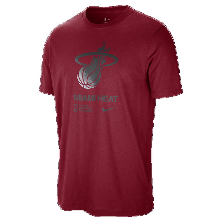 T-shirt męski Nike NBA Miami Heat Courtside - Czerwony