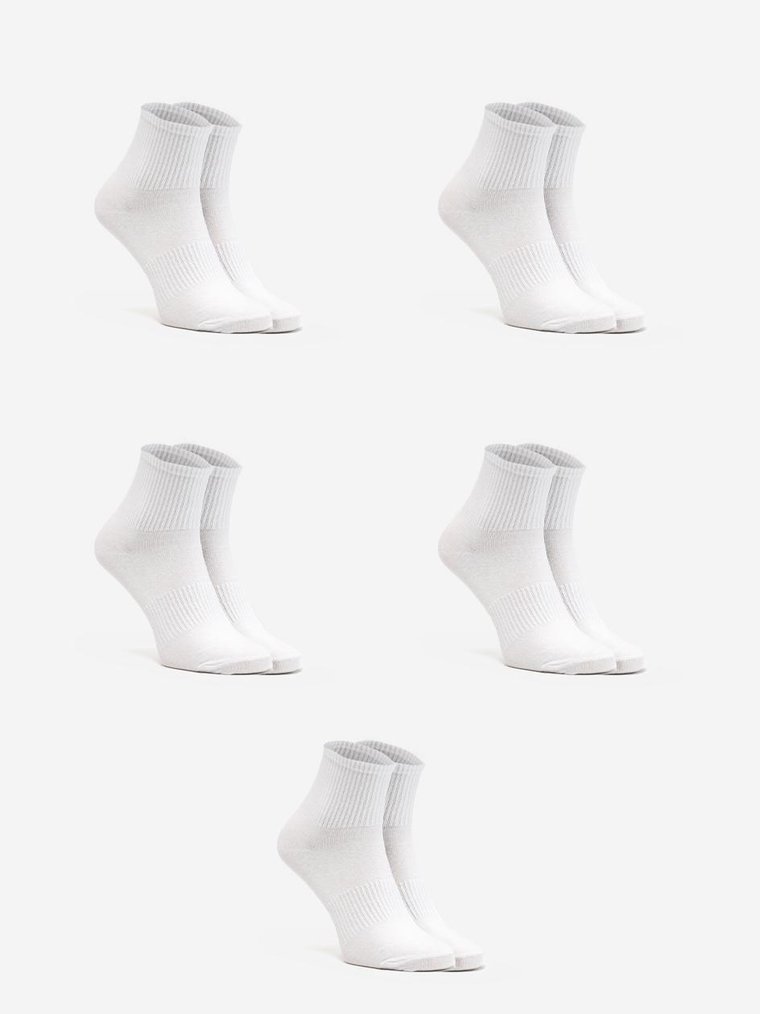 Zestaw 5 Par Skarpet Męskich Białych Urban Socks No Logo