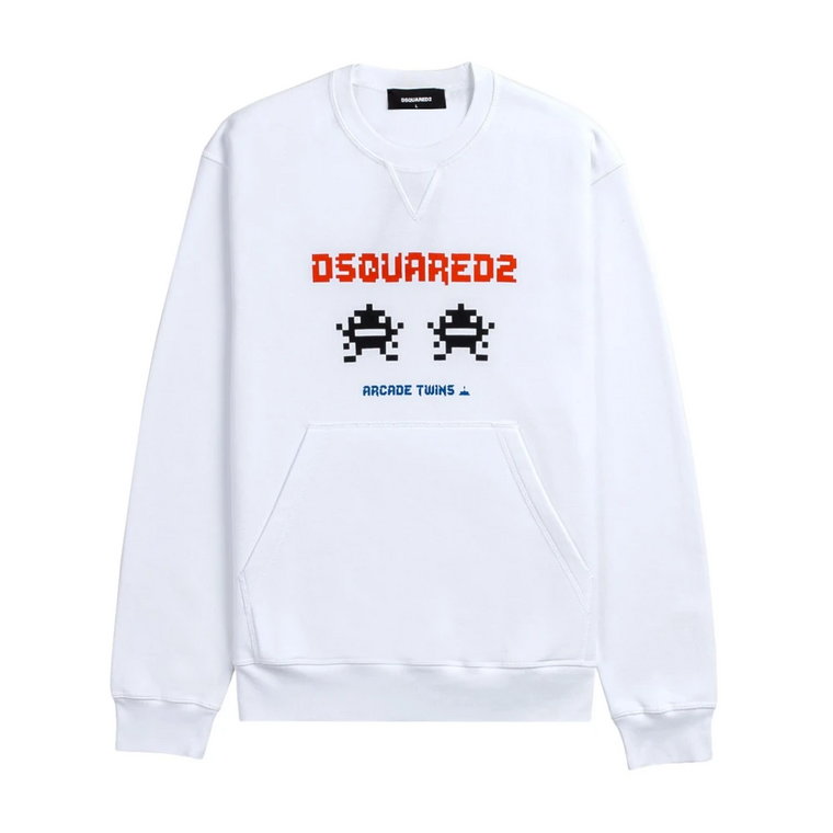 Biała Bluza D2 Cool z Logo Dsquared2