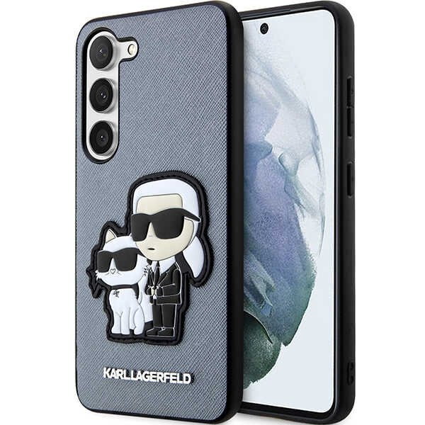 Karl Lagerfeld KLHCS23MSANKCPG S23+ S916 hardcase szary/grey Saffiano Karl & Choupette