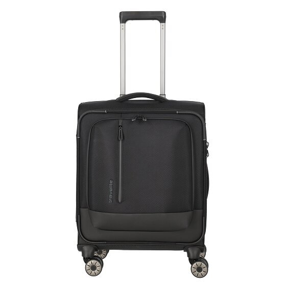 Travelite Crosslite 4 kółka Walizka kabinowy S 55 cm Komora na laptopa schwarz