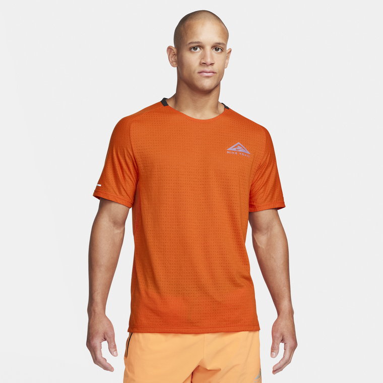 Męska koszulka z krótkim rękawem do biegania Dri-FIT Nike Trail Solar Chase - Czerń