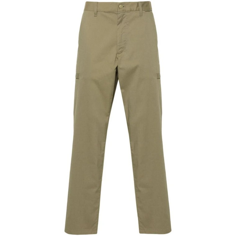 Khaki Spodnie z Dzianiny Twill Calvin Klein