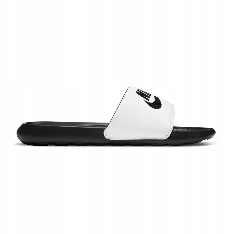 Klapki męskie Nike Victori One Shower Slide biało-czarne CN9675 005 Klapki