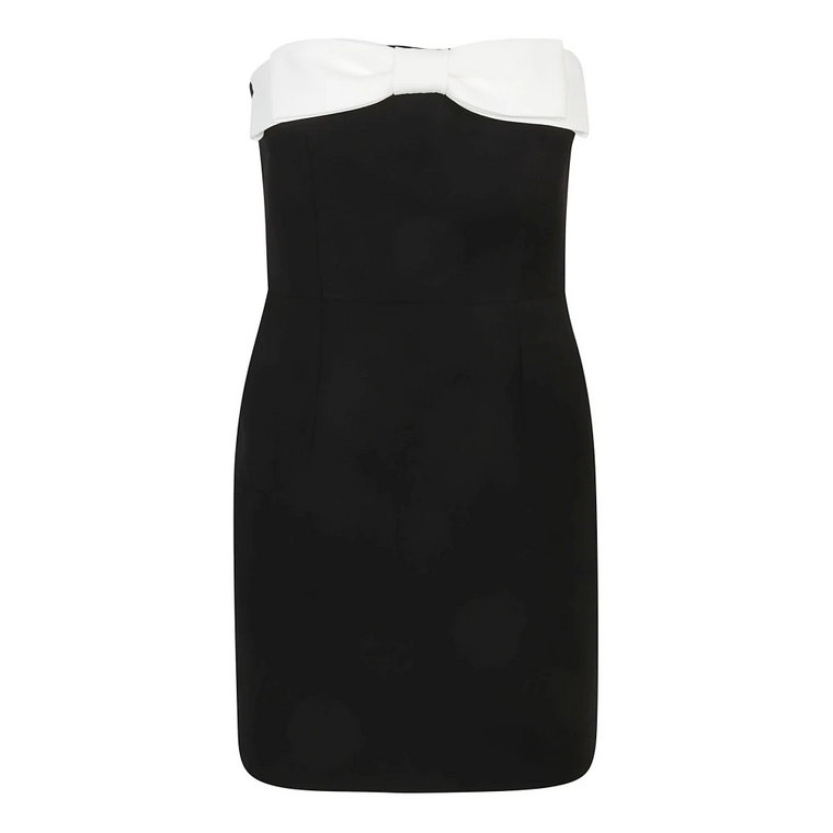 Czarna Sukienka Mini z Dekoracyjną Kokardą The New Arrivals Ilkyaz Ozel