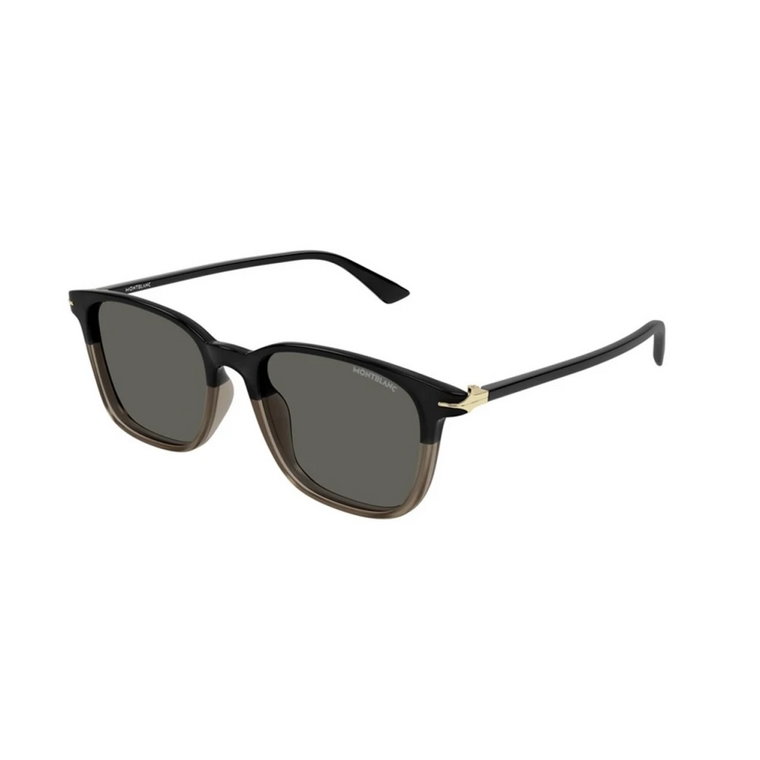 Czarne Szare Okulary przeciwsłoneczne Mb0338S 003 Montblanc