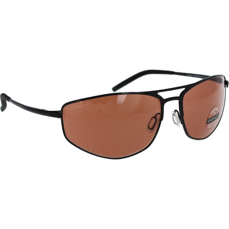 Stylowe czarne okulary przeciwsłoneczne dla mężczyzn Serengeti