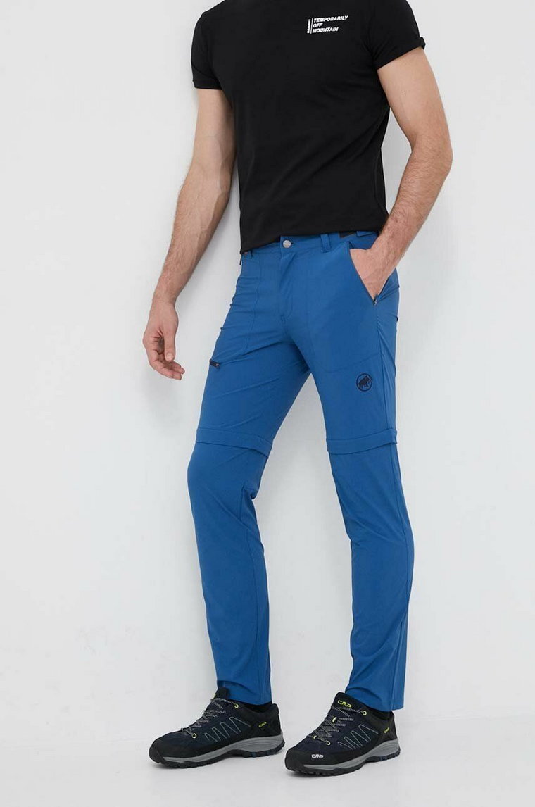 Mammut spodnie outdoorowe Runbold Zip Off kolor niebieski