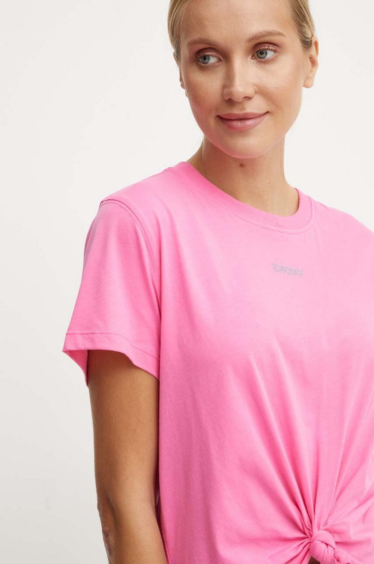 Dkny t-shirt bawełniany damski kolor różowy DP4T9994