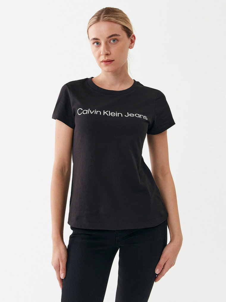 Koszulka damska Calvin Klein Jeans J20J220253-BEH L Czarna (8719856760243). T-shirty damskie