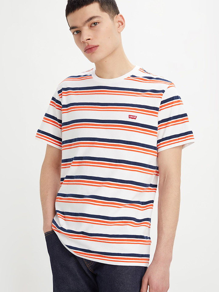 Levis Koszulka w kolorze biało-niebiesko-pomarańczowym