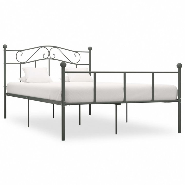 Rama łóżka, szara, metalowa, 120 x 200 cm kod: V-284532