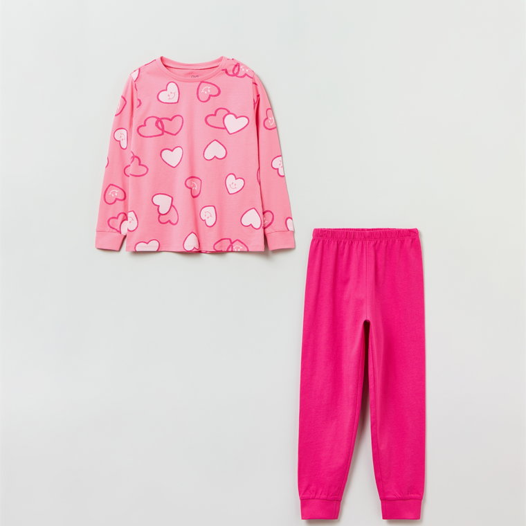 Piżama (longsleeve + spodnie) OVS 1821592 110 cm Pink (8056781581377). Piżamy dziewczęce