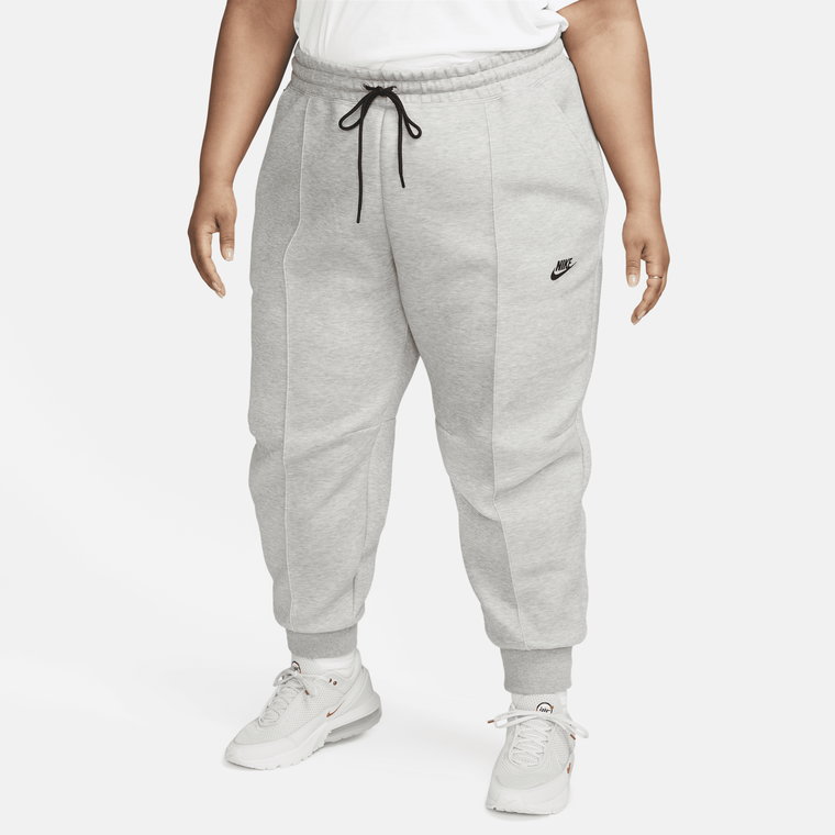 Damskie joggery ze średnim stanem Nike Sportswear Tech Fleece (duże rozmiary) - Czerń