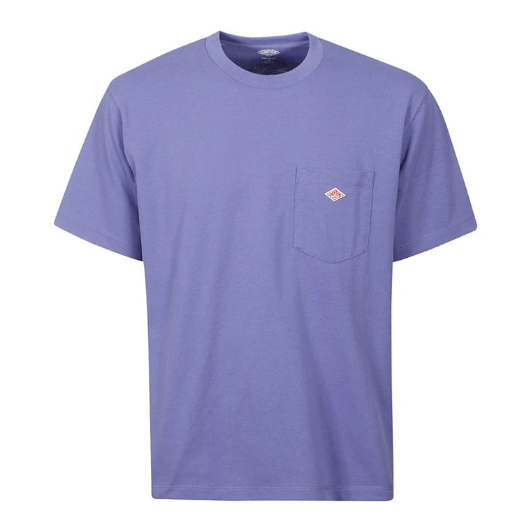 Fioletowy T-shirt z kieszenią Krótkie rękawy Danton