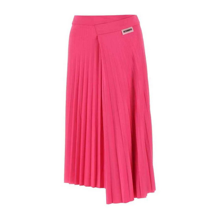 Fuchsia Spódnica Midi z Elastycznego Poliestru Vetements