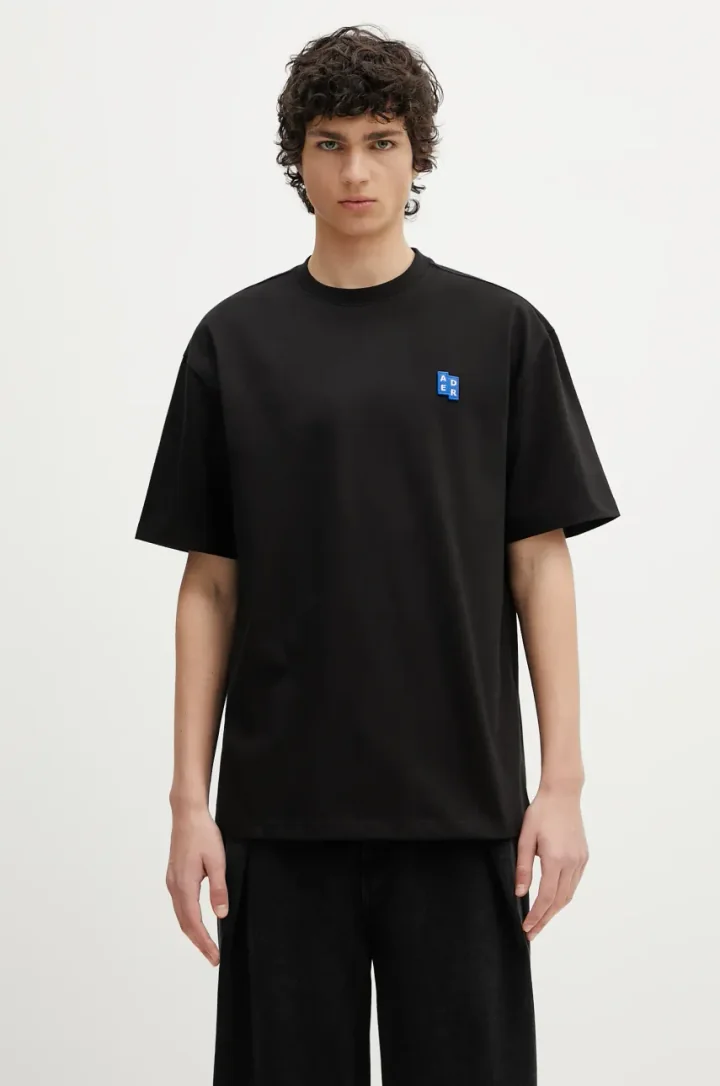 Ader Error t-shirt Apparel-Top męski kolor czarny gładki
