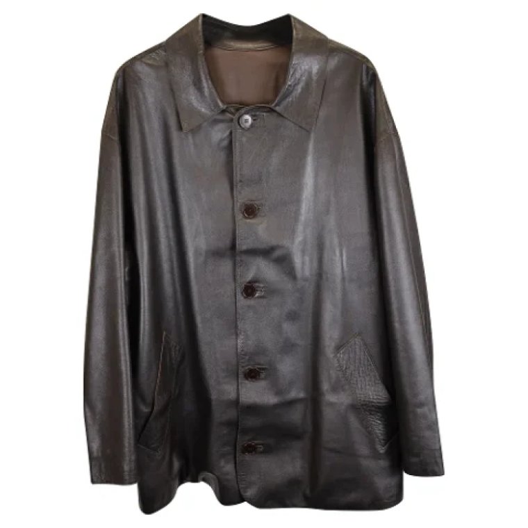 Pre-owned Leather outerwear Fendi Vintage