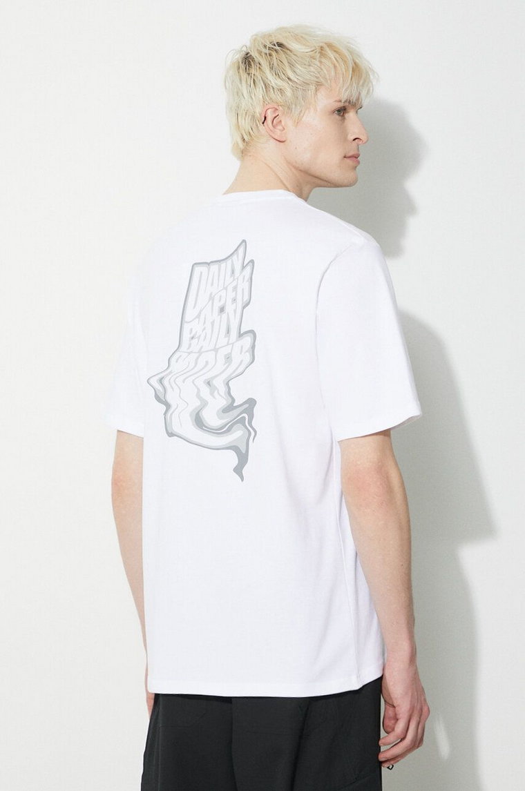 Daily Paper t-shirt bawełniany Reflection SS męski kolor biały z nadrukiem 2411115