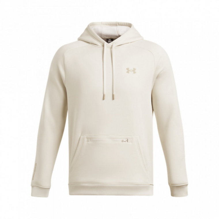 Męska bluza treningowa z kapturem Under Armour UA Armour Fleece Pro Kanga Hd - biała