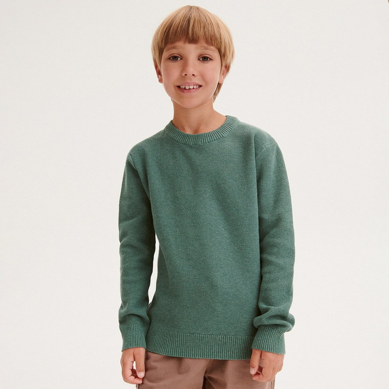 Reserved - Melanżowy sweter - jasnozielony
