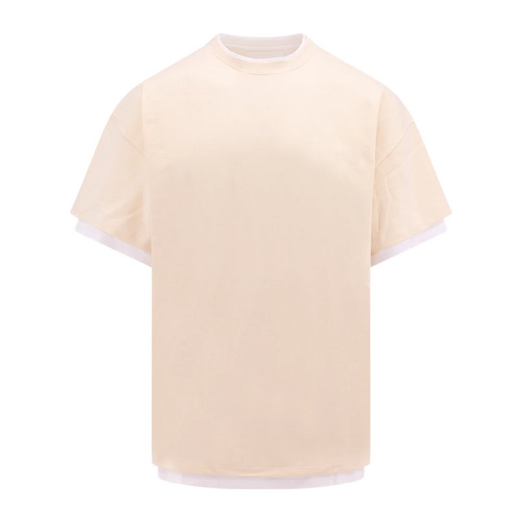 Beige Logo Print T-Shirt Jil Sander