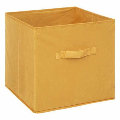 Pudełko do regału 31x31cm Velvet żółte