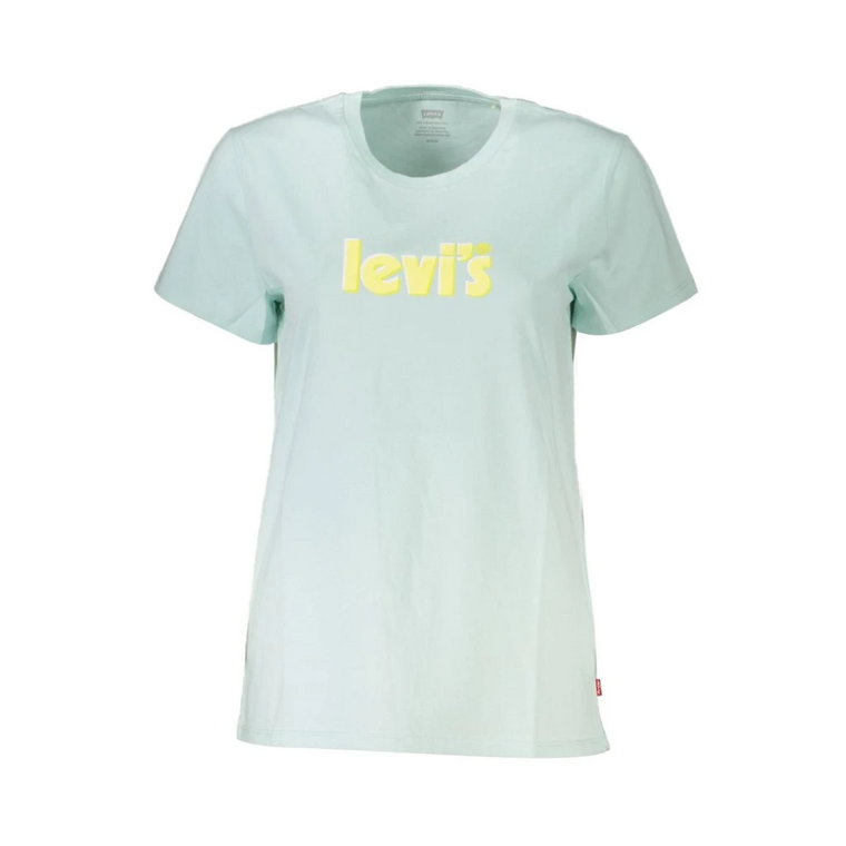 Niebieskie Bawełniane Topy T-shirt Levi's