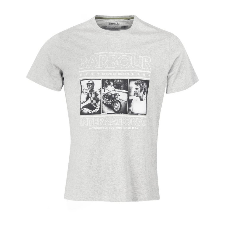 Steve McQueen Reel T-Shirt Grey Marl Barbour