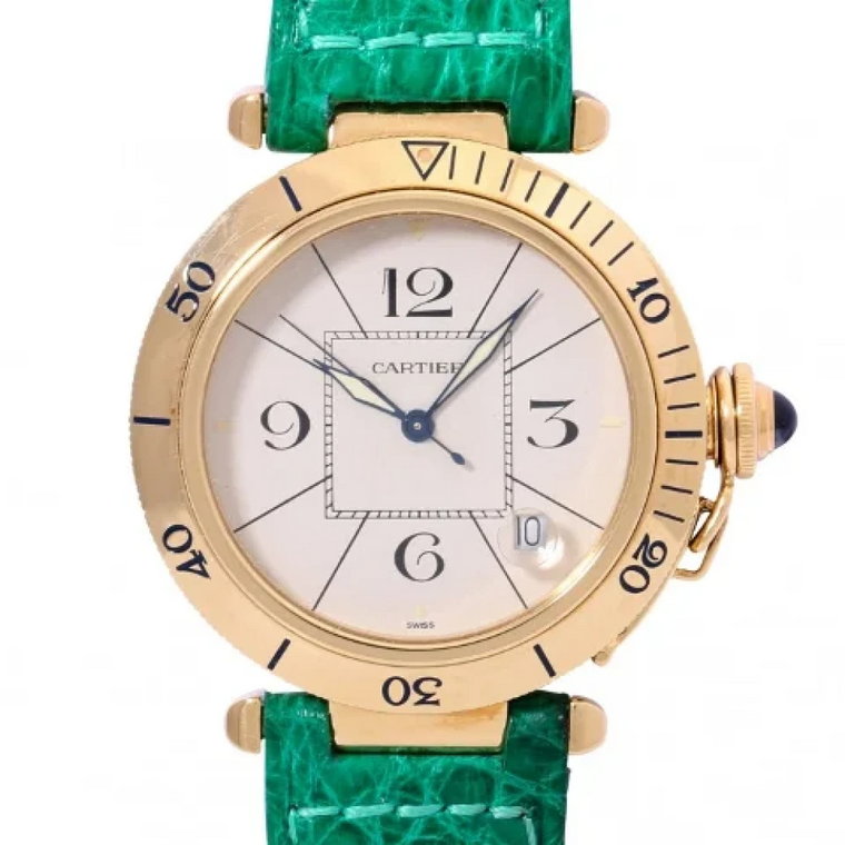 Pre-owned Leather watches Cartier Vintage