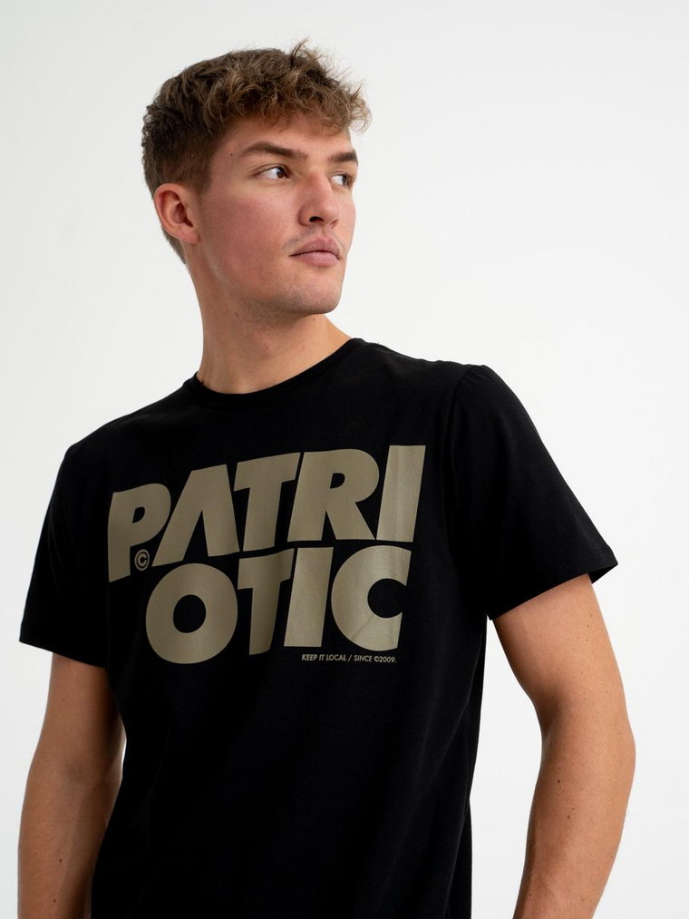 Koszulka Męska Z Krótkim Rękawem Czarna / Khaki Patriotic CLS