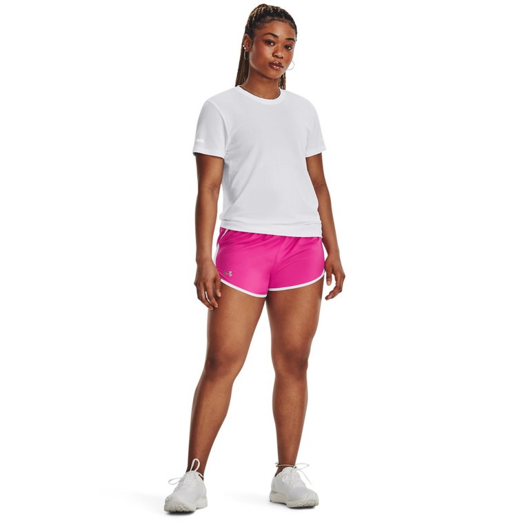 Damskie spodenki do biegania Under Armour Fly By 2.0 Short - różowe