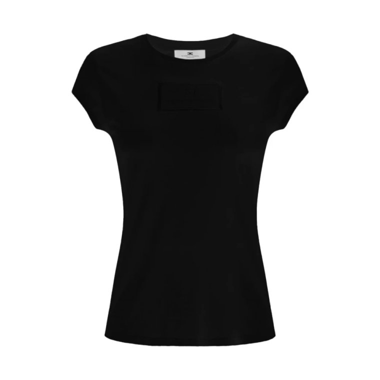 Czarne T-shirty i Pola Elisabetta Franchi