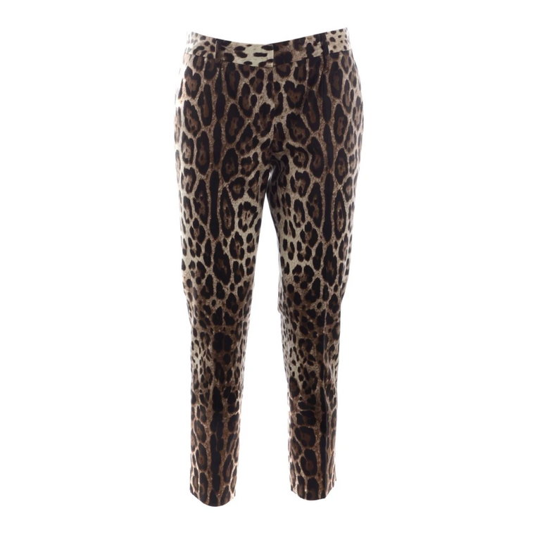 Spodnie z nadrukiem zwierzęcym dla kobiet Dolce & Gabbana
