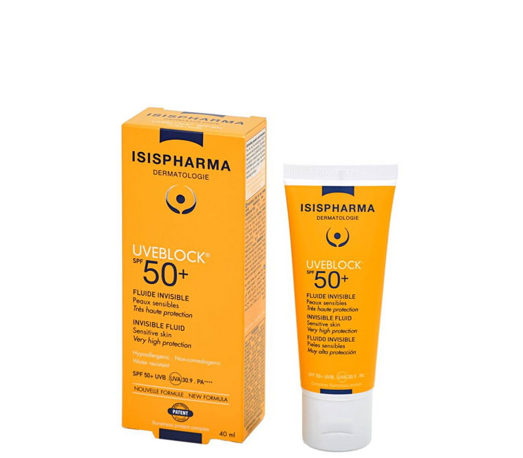 Isispharma Uveblock UVA/UVB SPF50+ - Fuid z filtrem bezbarwny