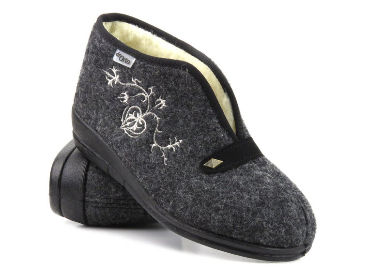 Kapcie, buty damskie ortopedyczne- Befado dr Orto 031D028, czarne