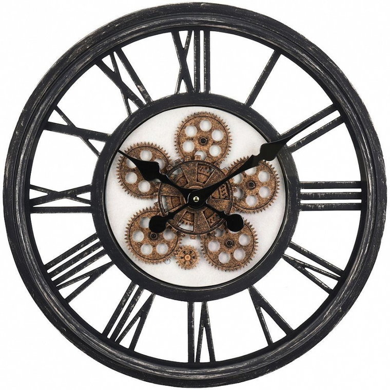 Zegar ścienny, wiszący, okrągły, industrialny, 50 cm, ruchomy, mechanizm kod: O-569062