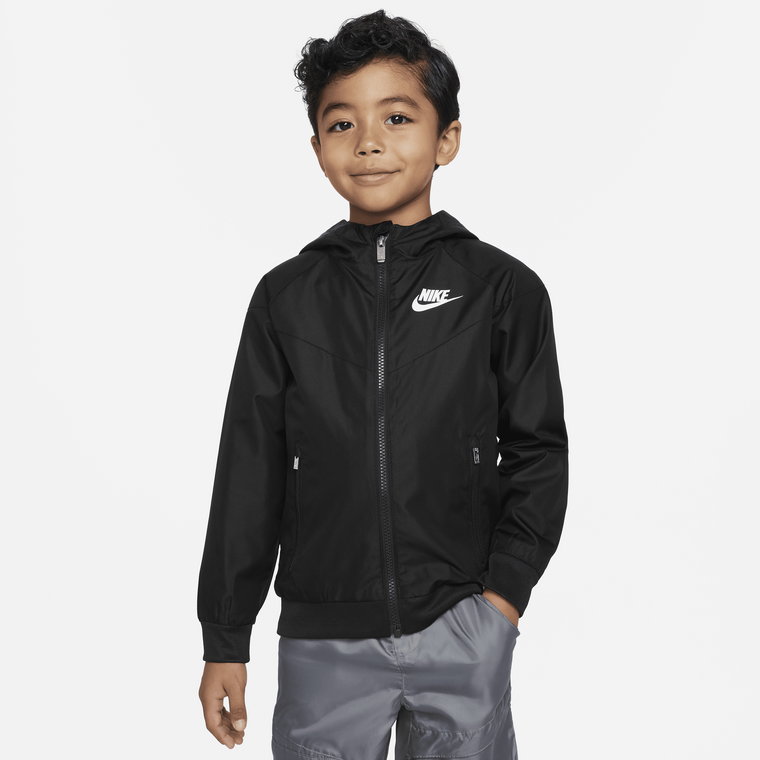 Kurtka z zamkiem na całej długości dla małych dzieci Nike Sportswear Windrunner - Czerń