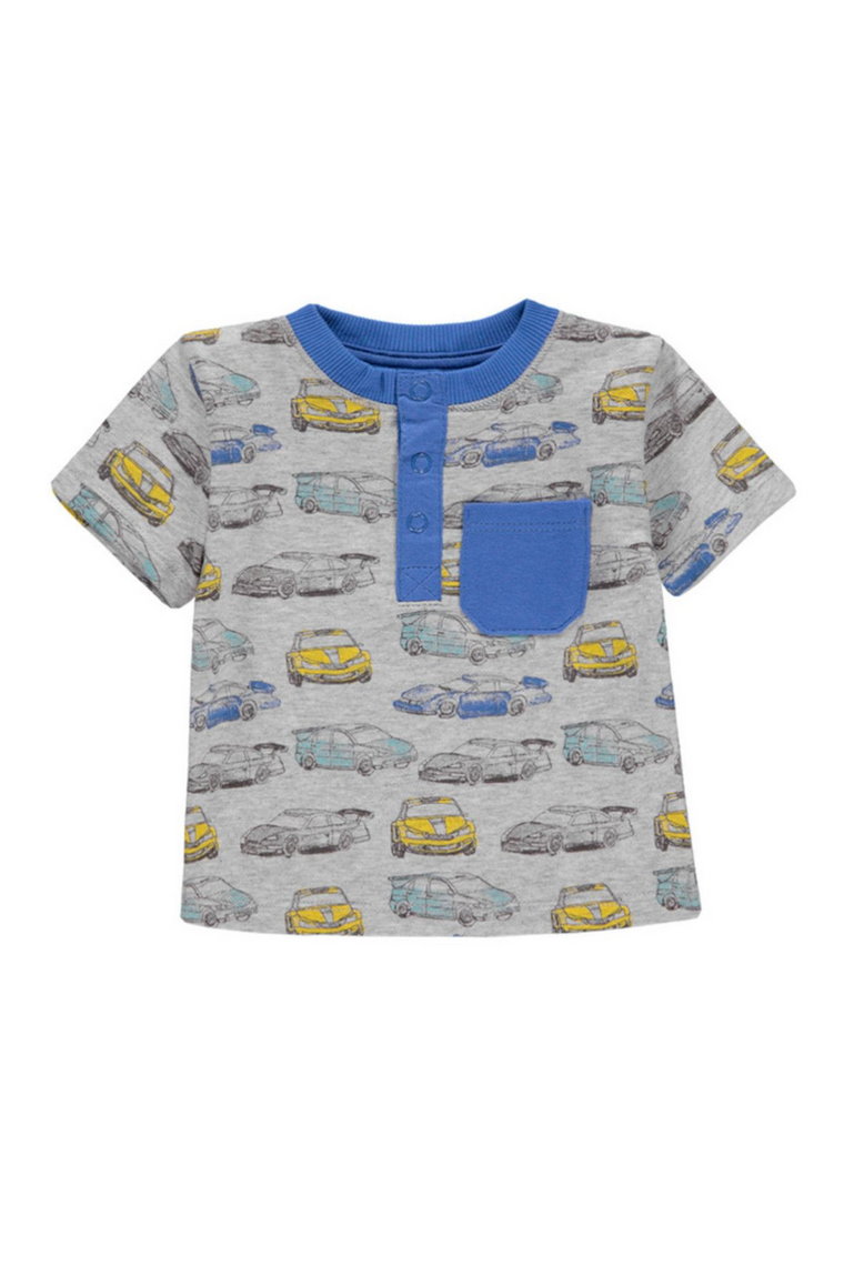 Chłopięca bluzka z krótkim rękawem w kolorowe autka