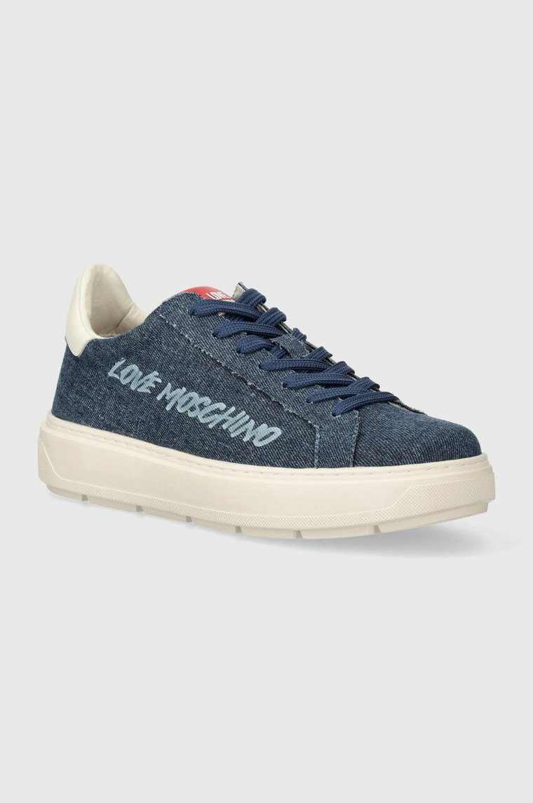 Love Moschino sneakersy kolor niebieski JA15684G0IJO5700