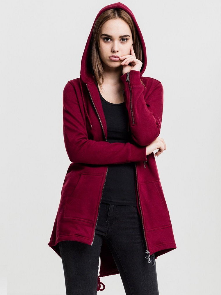 Ladies Sweat Parka Burgundy TB1075