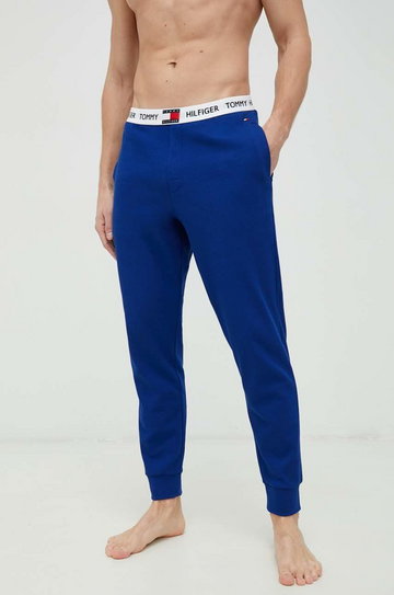 Tommy Hilfiger spodnie piżamowe męskie kolor granatowy gładka