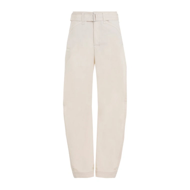Bleached Cotton Belted Pants Lemaire